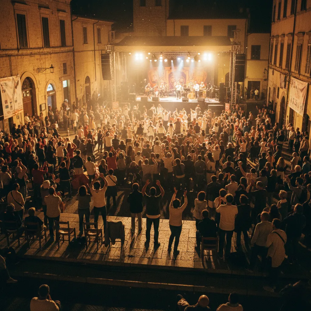 Il pubblico in piazza