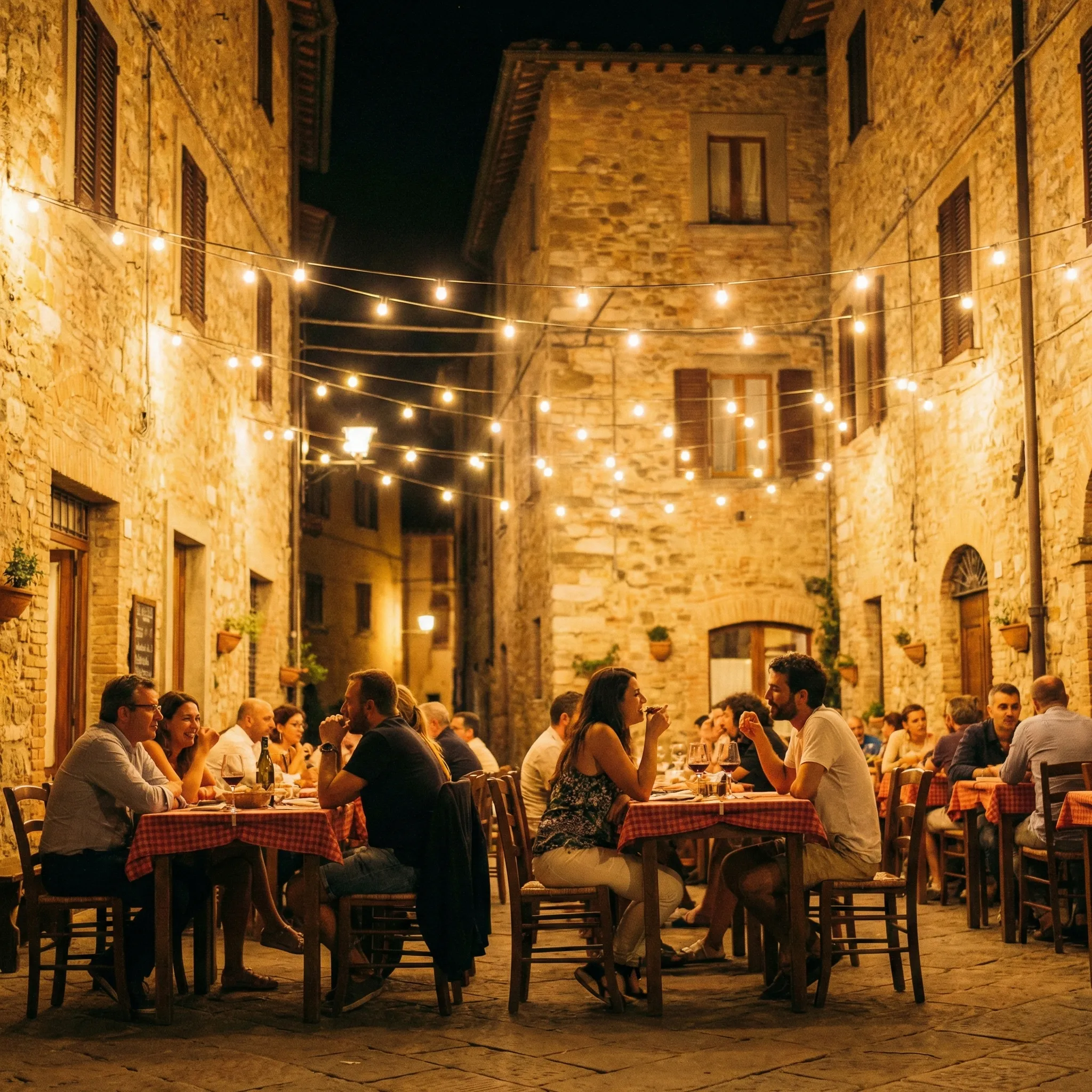 Festa serale con luci